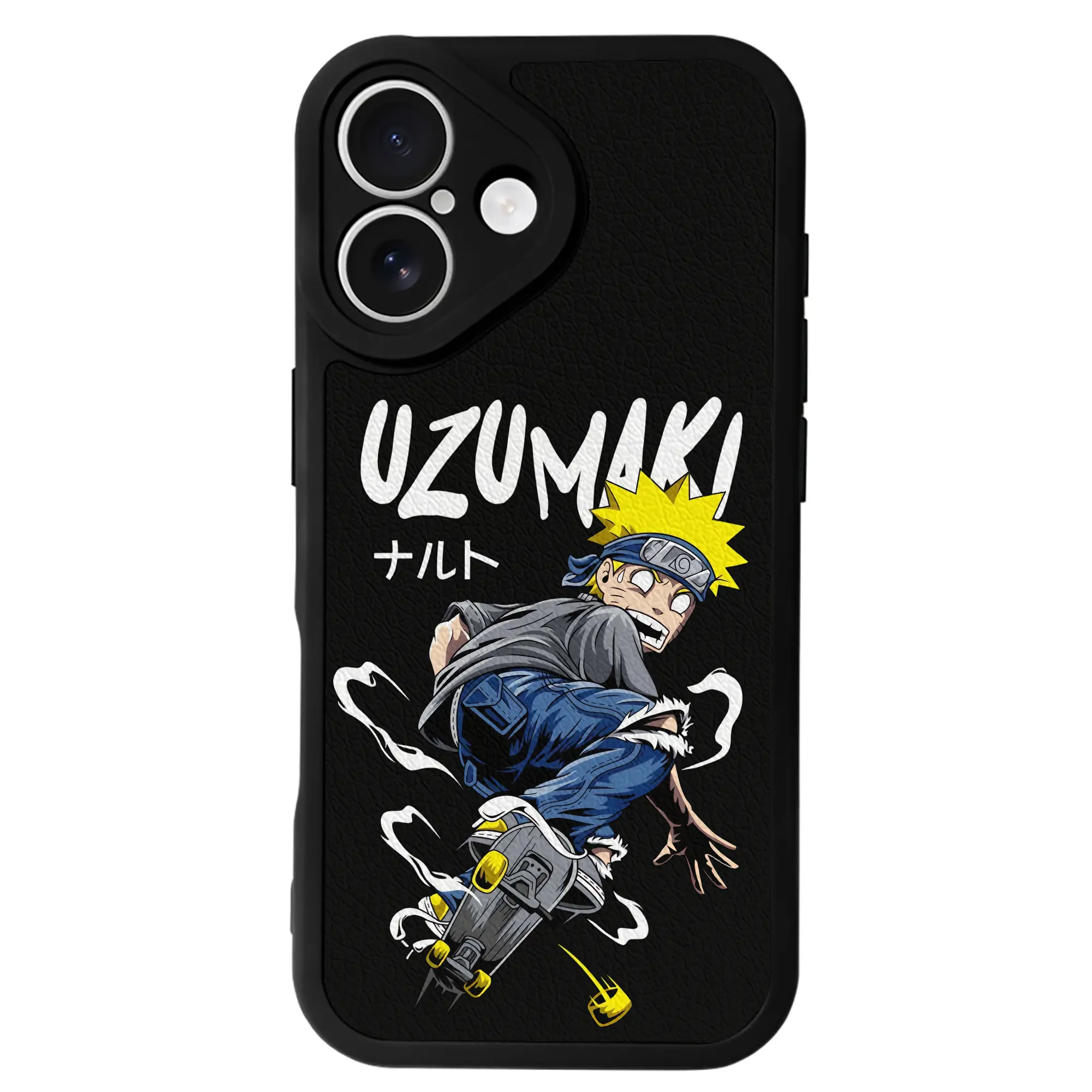 ナルト グッズ うずまき ナルト - IPhone 16シリーズ対応 ・ シリコンスマホケース ・ レザー調 ・ 高精度フィット ・ 耐衝撃 ・ ワイヤレス充電対応 ・ 精密カット